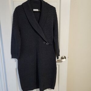Calvin Klein Charcoal Women's Sweater Dress Size Large